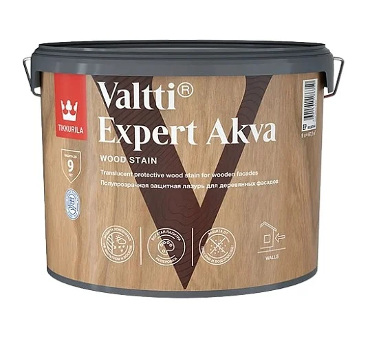 Антисептик лессирующий Tikkivala VALTTI EXPERT AKVA 9л бесцветный