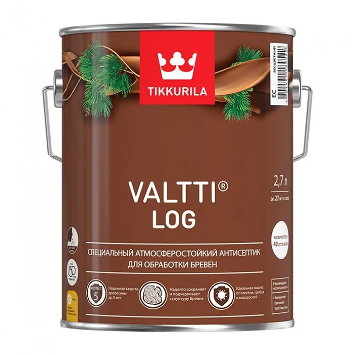 Антисептик лессирующий Tikkivala VALTTI LOG 2,7л палисандр