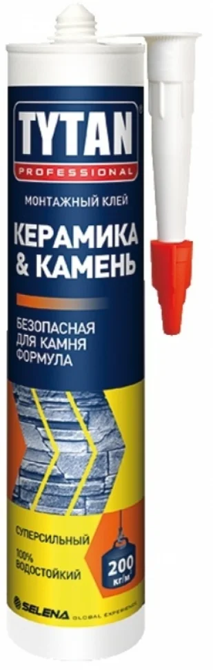 Клей монтажный Керамика & Камень белый на водной основе TYTAN Professional 310г (Т-ра перевозки не ниже +5град)