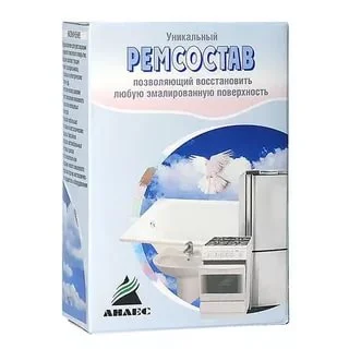Ремсостав АНЛЕС Ренессанс для реставрации ванн, раковин, холодильников, электрических плит, белый, 175г