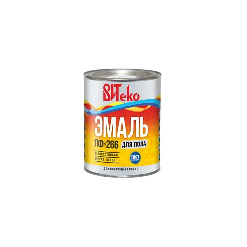 Эмаль ПФ-266 золотисто-коричневая 0,8 кг ВИТЕКО для пола