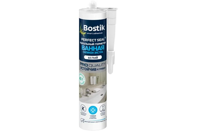 Герметик силиконовый BOSTIK Perfect Seal Ванная Экстра белый 280мл (Т-ра перевозки не ниже +5град)