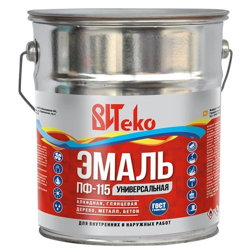 Эмаль ПФ-115 синяя 5 кг ВИТЕКО