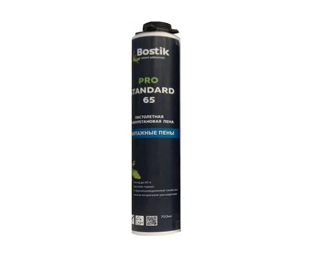Пена монтажная профессиональная BOSTIK PRO Standard 65 750 мл полиуретановая (Т-ра перевозки не ниже +5град)