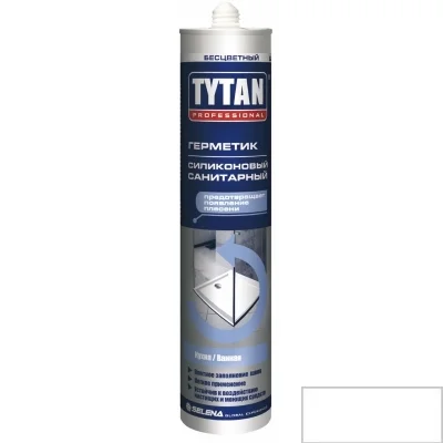 Герметик силиконовый санитарный белый TYTAN Professional 80мл